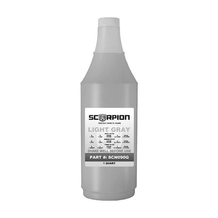 Scorpion X02 bed liner and industrial coating, custom color - light gray tint, 1 quart SCN090